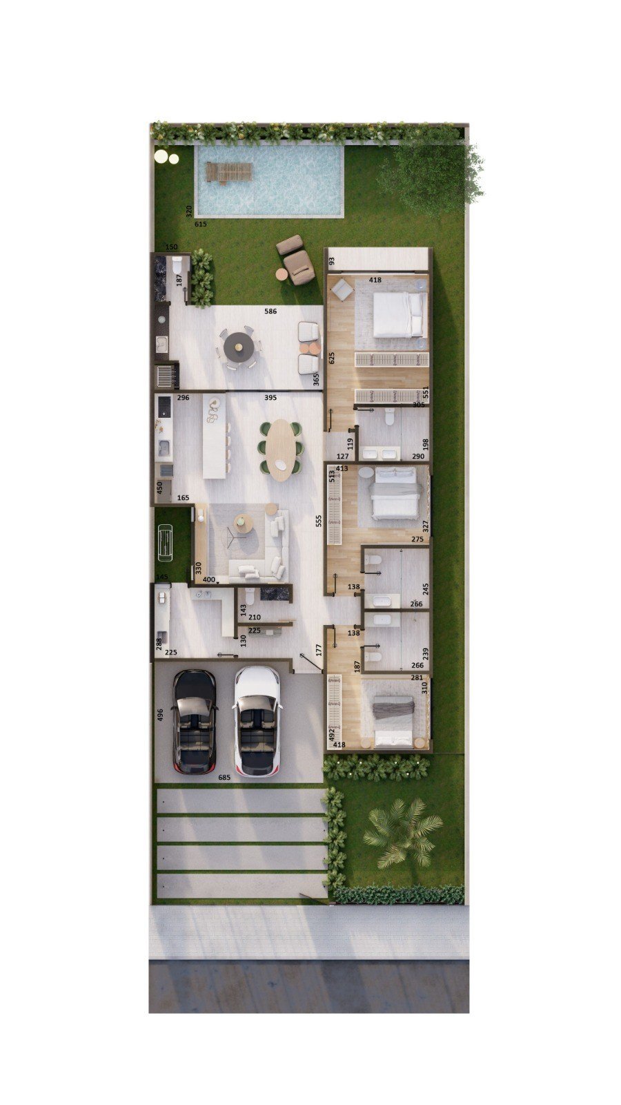 Casa Térrea Alto Padrão — Cadorin — planta baixa